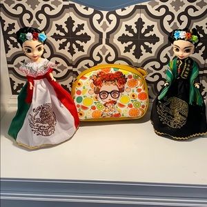 2 Frida Dolls and Purse